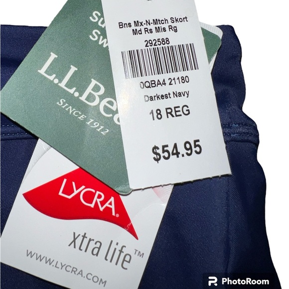 NWT Women's L.L. Bean Swimwear, Skirted Bottom | Size 18 - Picture 5 of 5